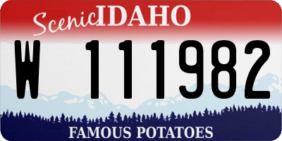 ID license plate W111982