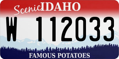 ID license plate W112033