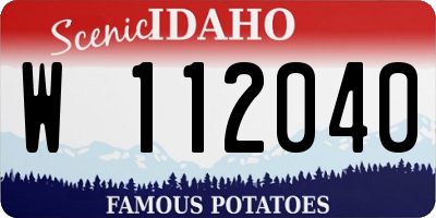 ID license plate W112040