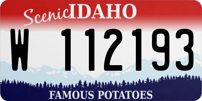 ID license plate W112193
