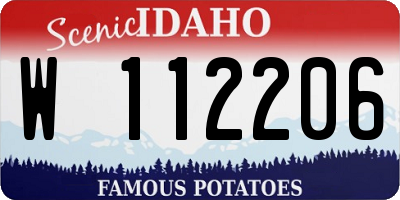 ID license plate W112206