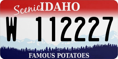 ID license plate W112227