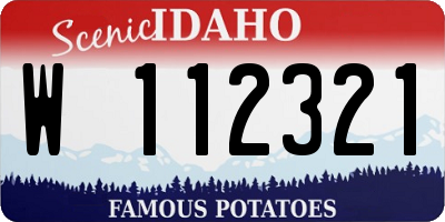 ID license plate W112321