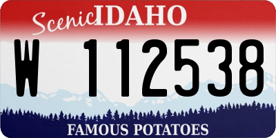 ID license plate W112538