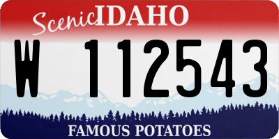 ID license plate W112543