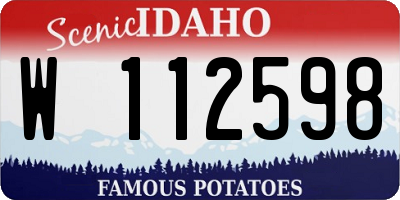 ID license plate W112598