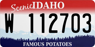 ID license plate W112703
