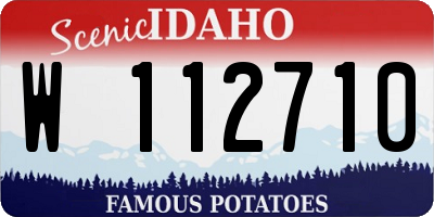 ID license plate W112710
