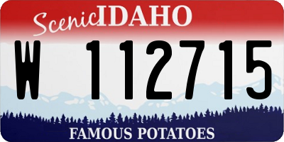 ID license plate W112715