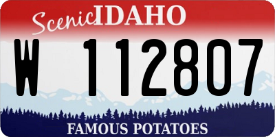ID license plate W112807