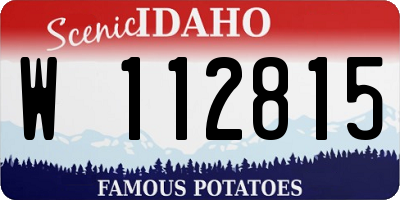 ID license plate W112815