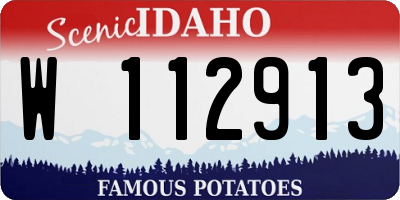 ID license plate W112913