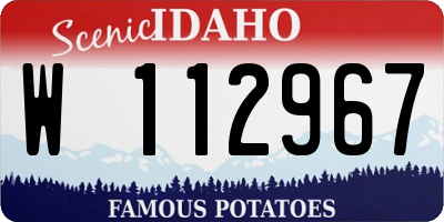 ID license plate W112967
