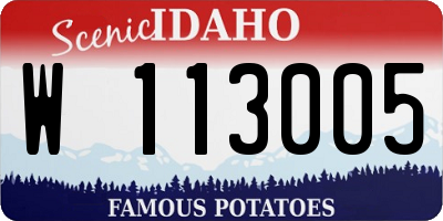 ID license plate W113005