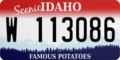 ID license plate W113086