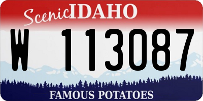 ID license plate W113087