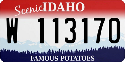 ID license plate W113170