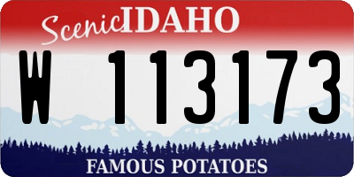 ID license plate W113173