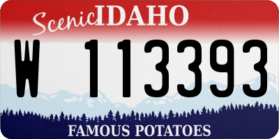 ID license plate W113393