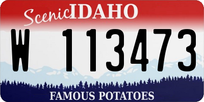 ID license plate W113473