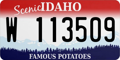ID license plate W113509