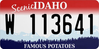 ID license plate W113641