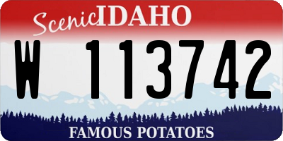 ID license plate W113742