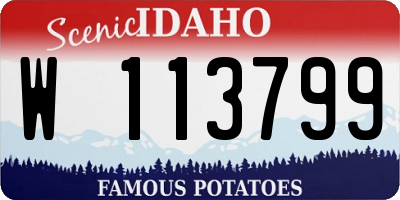 ID license plate W113799