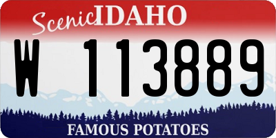 ID license plate W113889