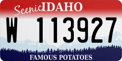 ID license plate W113927