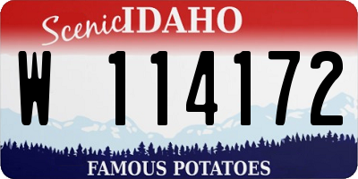 ID license plate W114172