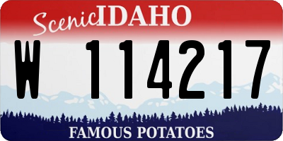 ID license plate W114217