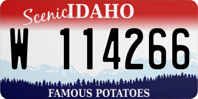 ID license plate W114266