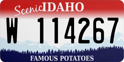 ID license plate W114267