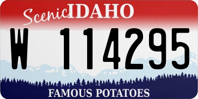 ID license plate W114295