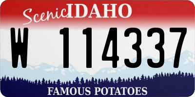 ID license plate W114337