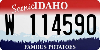 ID license plate W114590