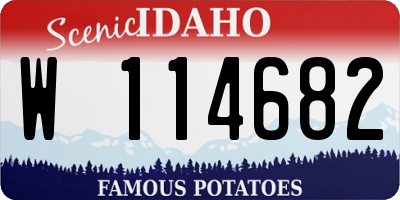 ID license plate W114682