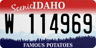 ID license plate W114969