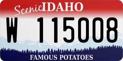 ID license plate W115008