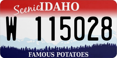 ID license plate W115028