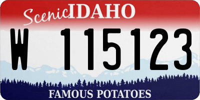 ID license plate W115123