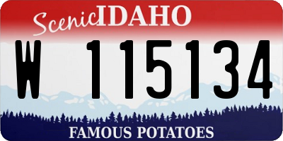 ID license plate W115134