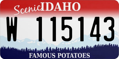 ID license plate W115143