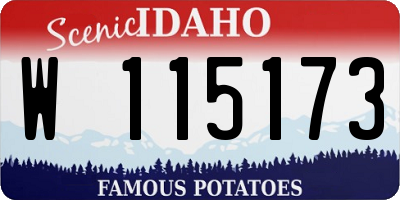 ID license plate W115173