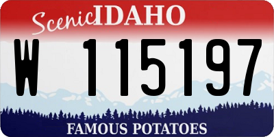 ID license plate W115197