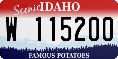 ID license plate W115200