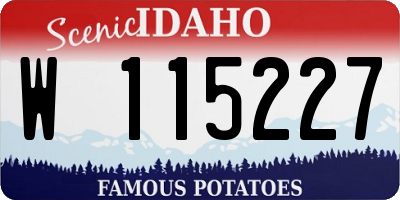 ID license plate W115227