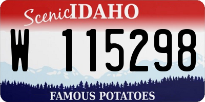 ID license plate W115298