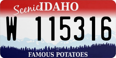 ID license plate W115316